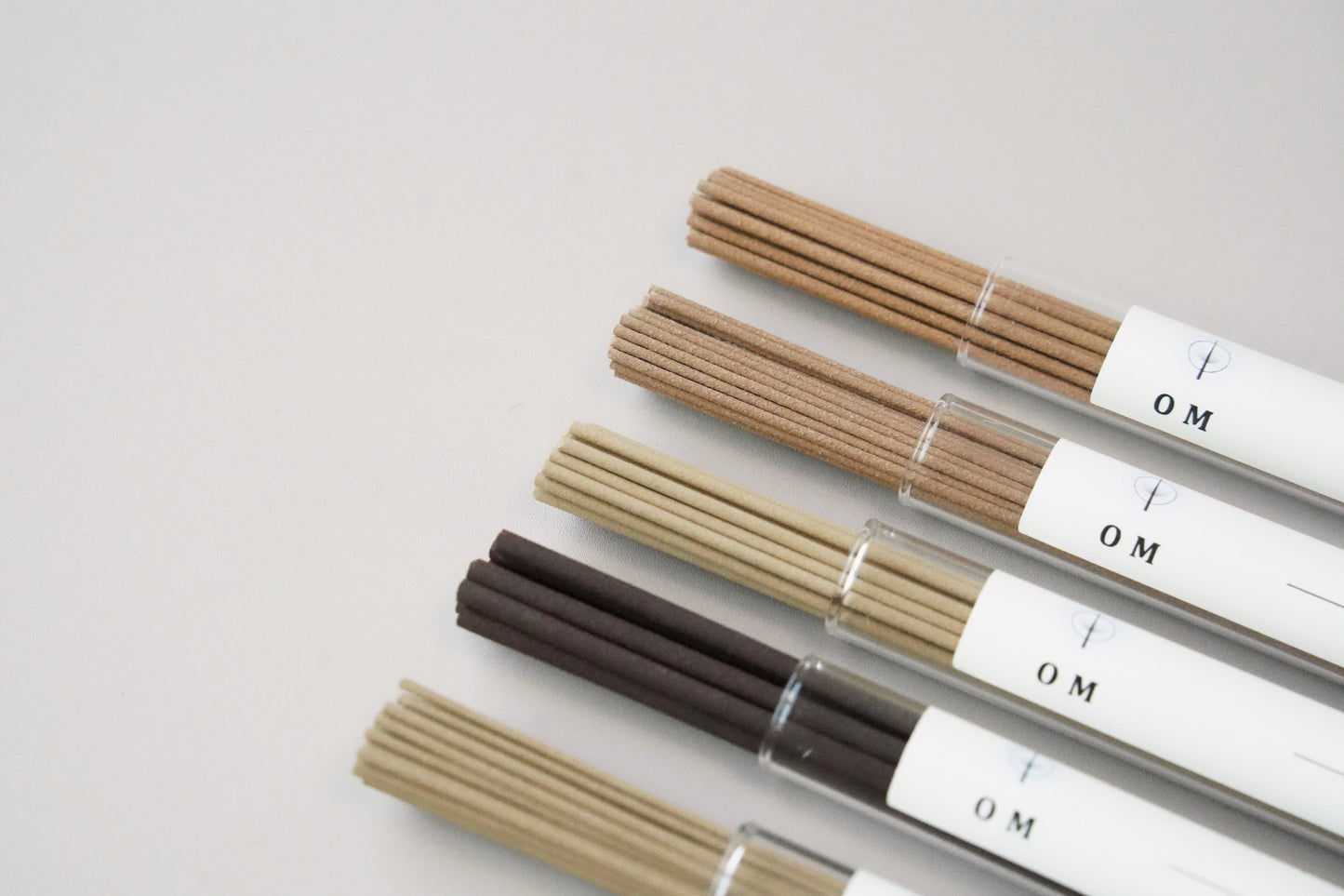 incense tubes arranged in a row – elegant and inspired fragrance